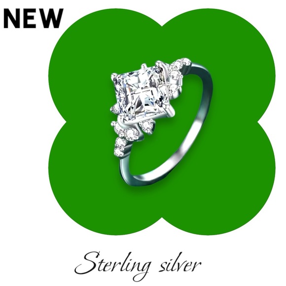 New .925 Sterling Silver Elegant Romantic AAAAA Dazzling CZ Ring - Picture 4 of 5
